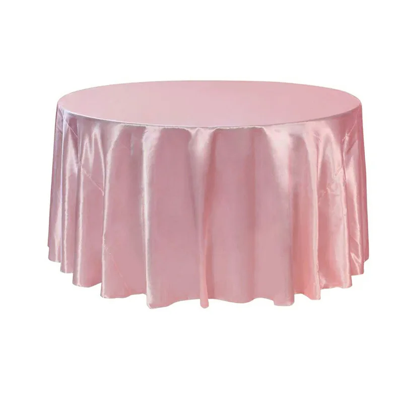 Satin Table Cover for Wedding and Birthday Party, High-Density Seaming