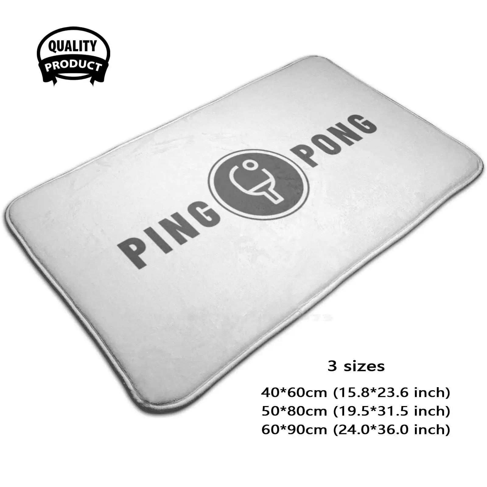 Ping - Pong Logo Soft Cushion Home Carpet Door Mat Car Rug Pingpong Coach Trainer Instructor Team Athlete Ping Pong Funny Table