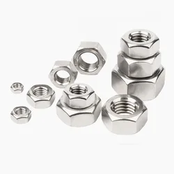 1/50/100pcs A2 304 Stainless Steel Hex Hexagon Nut for M1 M1.2 M1.4 M1.6 M2 M2.5 M3 M4 M5 M6 M8 M10 M12 M16 M20 M24 Screw Bolt