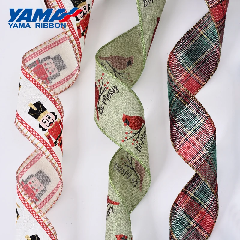 YAMA-Custom Ribbon Printed Logo Fashion Fancy Ribbons for DIY Gifts, Wedding Baking Wrapping Ribbons, Letter Design