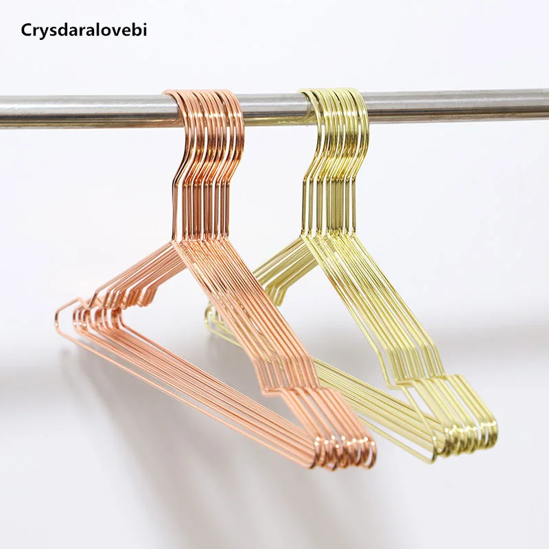 30/40cm Golden/Rose Gold Metal Clothes Shirts Hanger with Groove, Heavy Duty Strong Coats Hange, Wire Hanger for Children/Adult