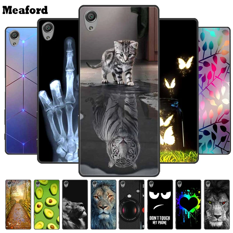 Dla Sony Xperia X etui XZ1 Compact Soft TPU silikonowe etui na telefon Sony Xperia XZ1 etui Compact Cat Fundas Xperia X F5122
