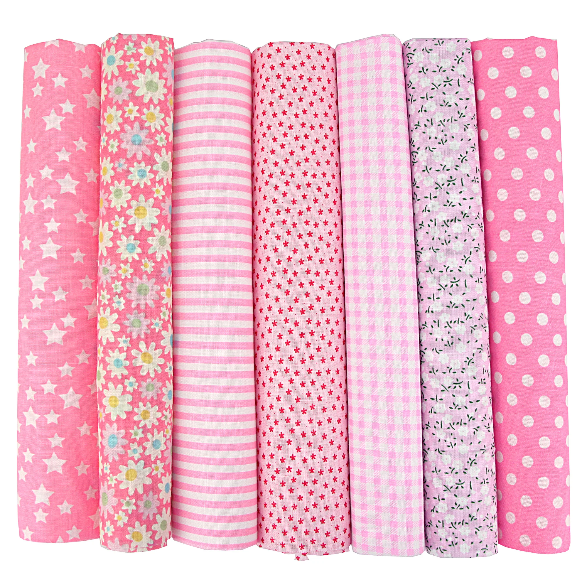 7PCS 50 x 50cm Squares Cotton Craft Fabric Cloths for DIY Bundle Patchwork Quilting Sewing Scrapbooking Artcraft