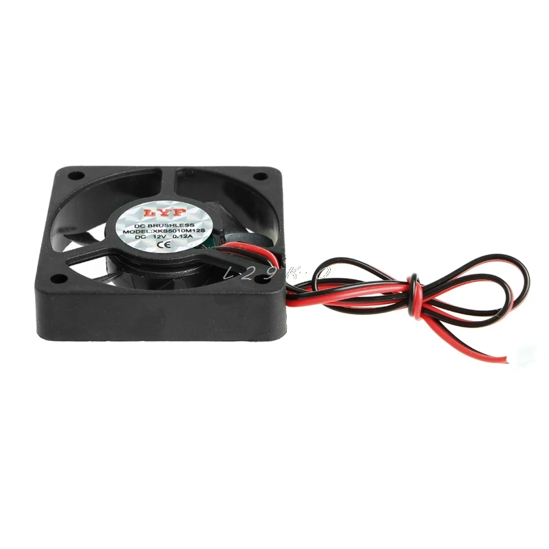 DC 12V 0.12A 2-Pin 50x50x10mm PC Computer CPU System Brushless Cooling Fan
