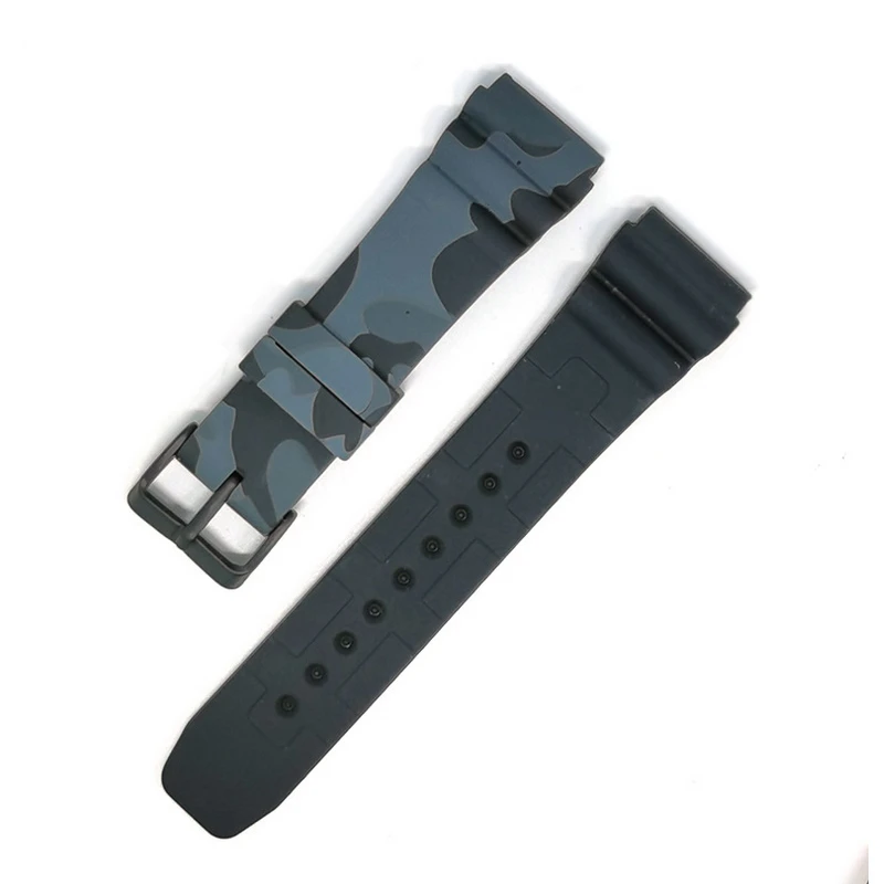 Tali untuk Seiko Divers Watchband Smart Watch 22Mm Aksesori Gelang Band Kamuflase Silikon