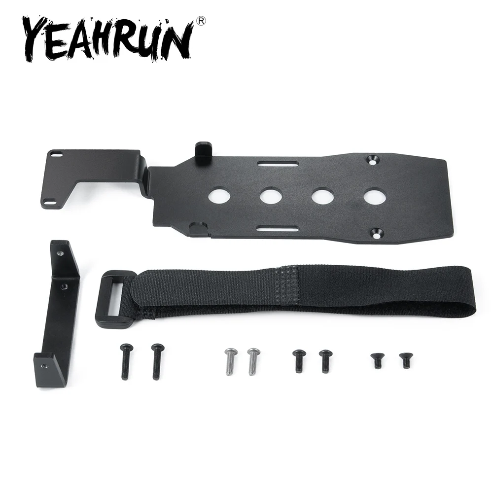 YEAHRUN Metal Battery Mounting Plate Tray Set for TRX-4 TRX4 1/10 RC Remote Control Crawler Car Model Upgrade Parts