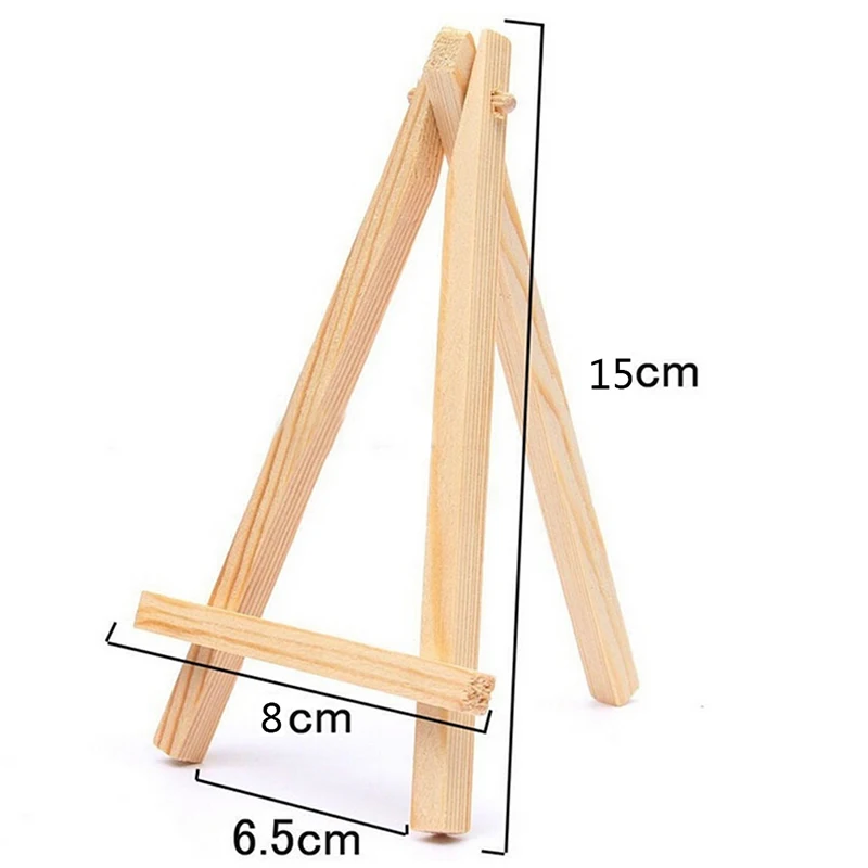 1pc Mini Artist Wooden Easel Wood Wedding Table Card Stand Display Holder For Party Decoration 15*8cm Triange Easel