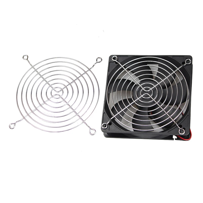 Protetor de dedo de fio de metal prata, protetor de dedo pc grelha ventilador dc 30mm 40mm 50mm 60mm 70mm 80mm 90mm 120mm 135mm 140mm 170mm 200mm