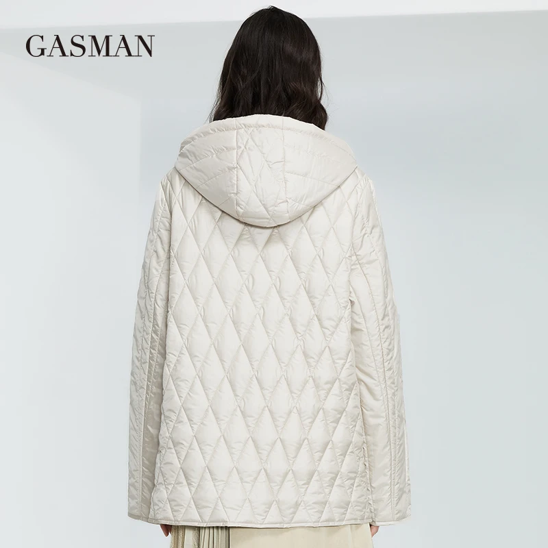 GASMAN 2022 NEW Spring Autumn Jacket Wear on both sides fashion casual women jacket Thin Cotton brand high quality parka 21871