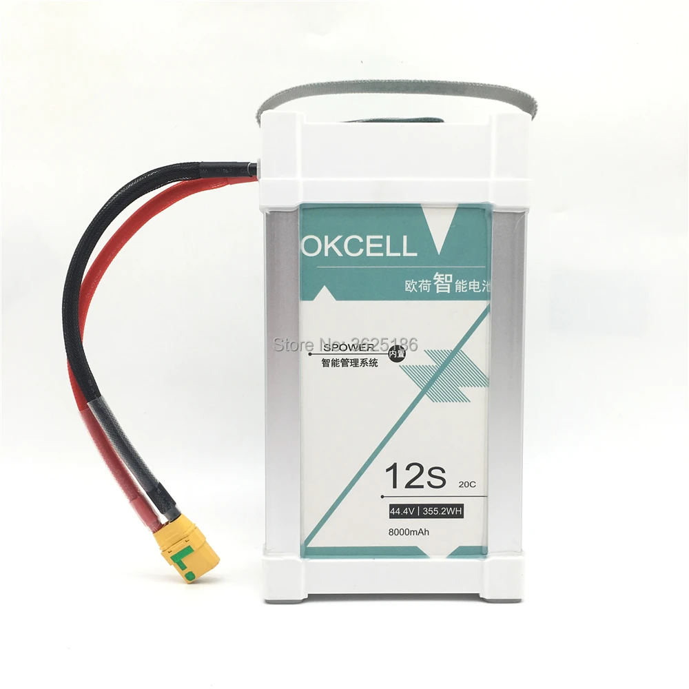 

1PCS OKCELL 8000mAh 44.4V 12S LiPO Battery Burst 20C for EFT G06 UAV Multirotor FPV Drone