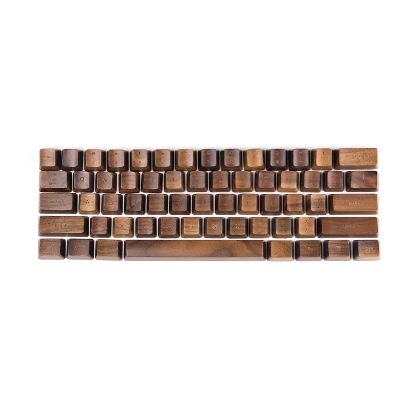 Walnut Wooden Keycaps Original Design Artisan Keycap OEM Profile