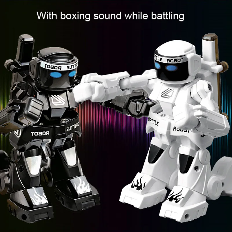 Robot De Combate RC Con Luces LED – Control Remoto 2.4G, Acciones De Boxeo, Batería 60 MAh, Tiempo De Juego 25 Min, Para Niños +6 Años