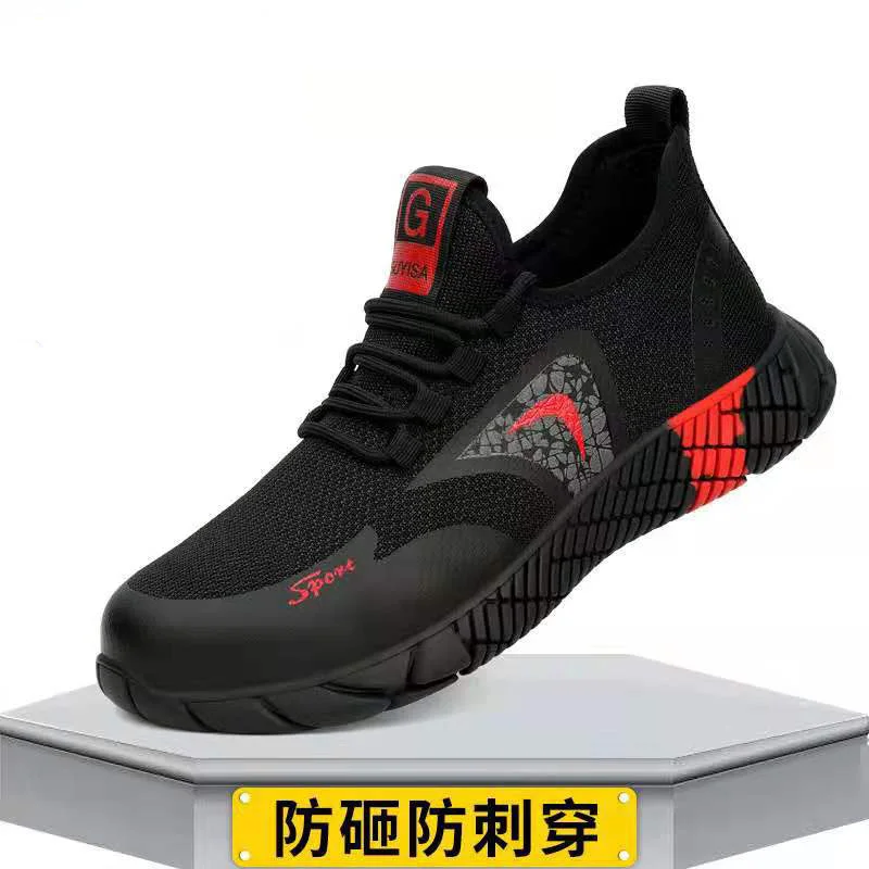 2022 Breathable Lightweight Man Work Shoes Non-Slip Anti-Piercing Brand Safety Shoes Man And Women Wteel Toe Work Shoes