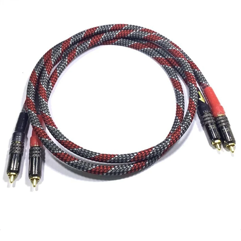 HIFI 4 Core QED Sliver Plated OCC RCA Signal Cable  For Audiophile Amp CD DVD Player Audio Wire Link