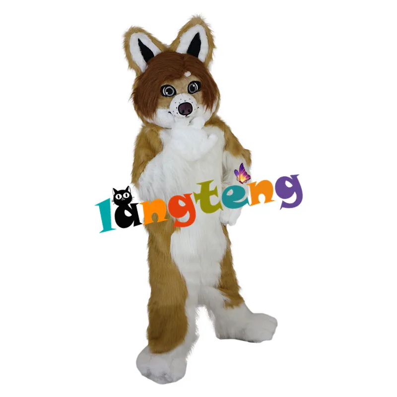 878 Nâu Cáo Chó Husky Linh Vật Trang Phục Cho Người Lớn Kid Size Áo Lạ Mắt Cosplay