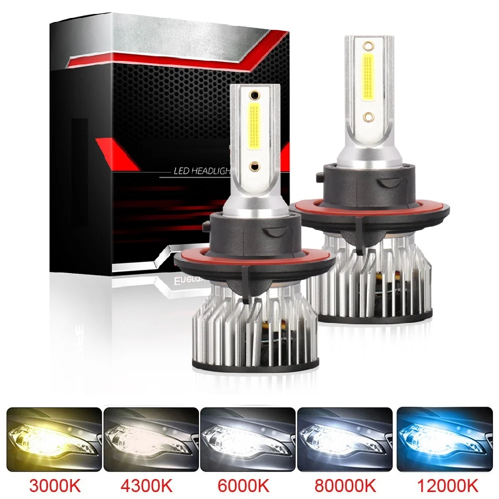 

mini H7 LED 80W 12000LM H13 bulb H1 H8 H9 H11 H4 9005 HB3 HB4 9006 9004 9007 led headlight Auto car light lamp lampada LED F2