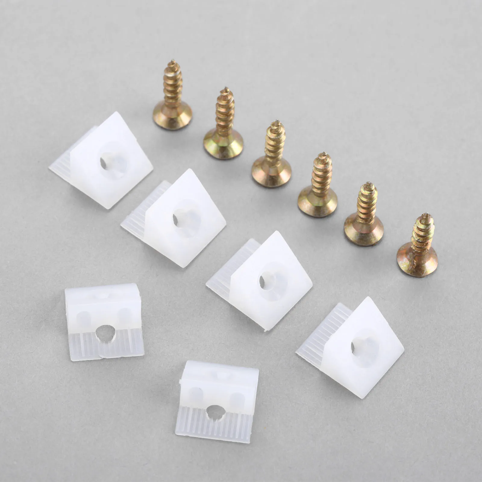 50pcs 45 Degree Angle Plastic Furniture Cabinet Corner Bracket Board Holder Closet Furniture Back Panel With Screws