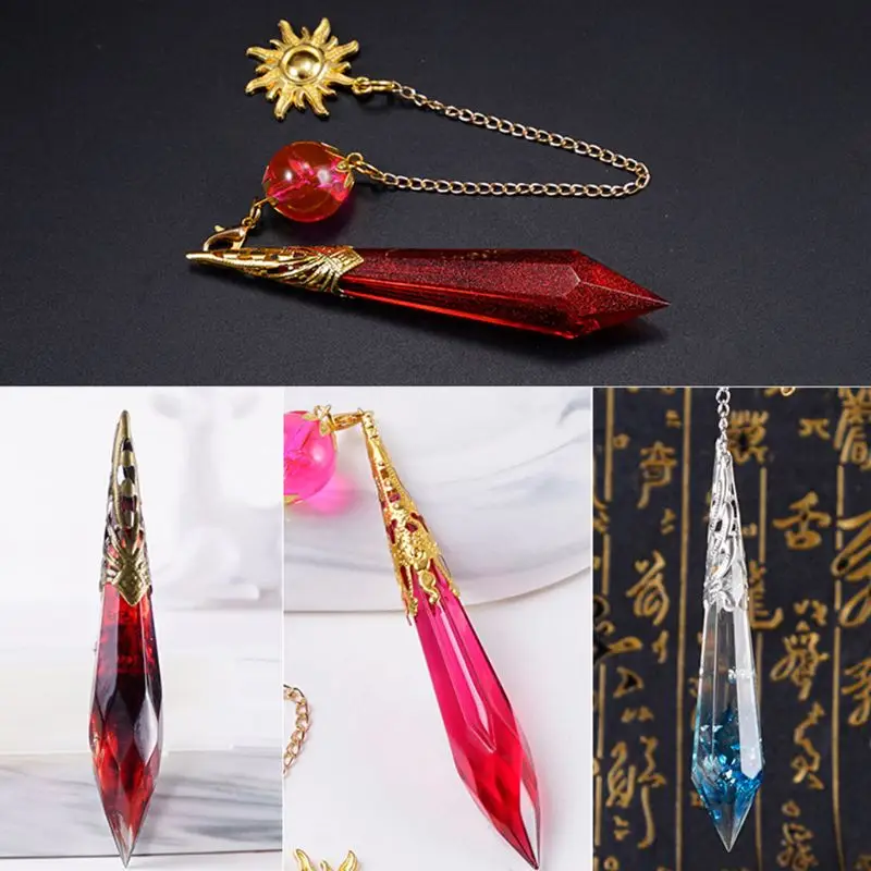 

1 Set Crystal Epoxy Resin Mold Pendulum Casting Silicone Mould Handmade DIY Crafts Earring Necklace Pendent Jewelry Making Tools