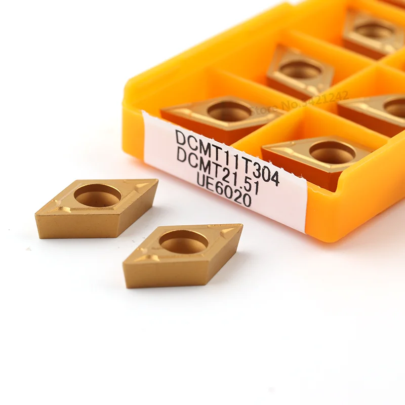 10PCS DCMT11T304 DCMT11T308 VP15TF UE6020 US735 100% Original คาร์ไบด์ภายในเครื่องมือกลึง CNC เครื่องกลึงโลหะเครื่องกลึงโลหะเครื่องมือ