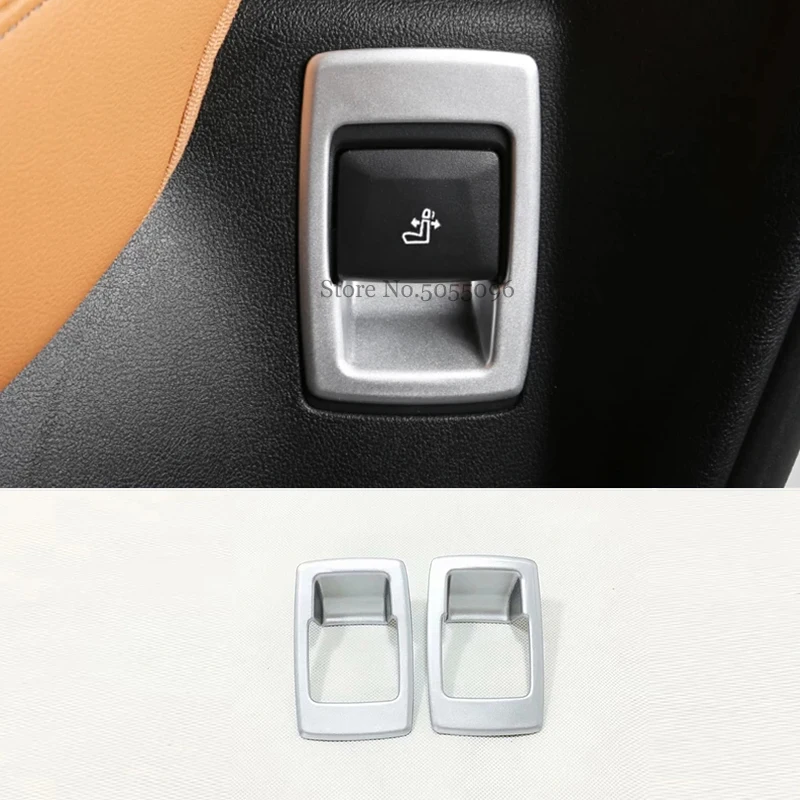 

ABS Matte For BMW X3 G01 2018 2019 Car Rear Seat adjustment Switch Decoration Cover Trim Sticker Car Styling accessories 2pcs