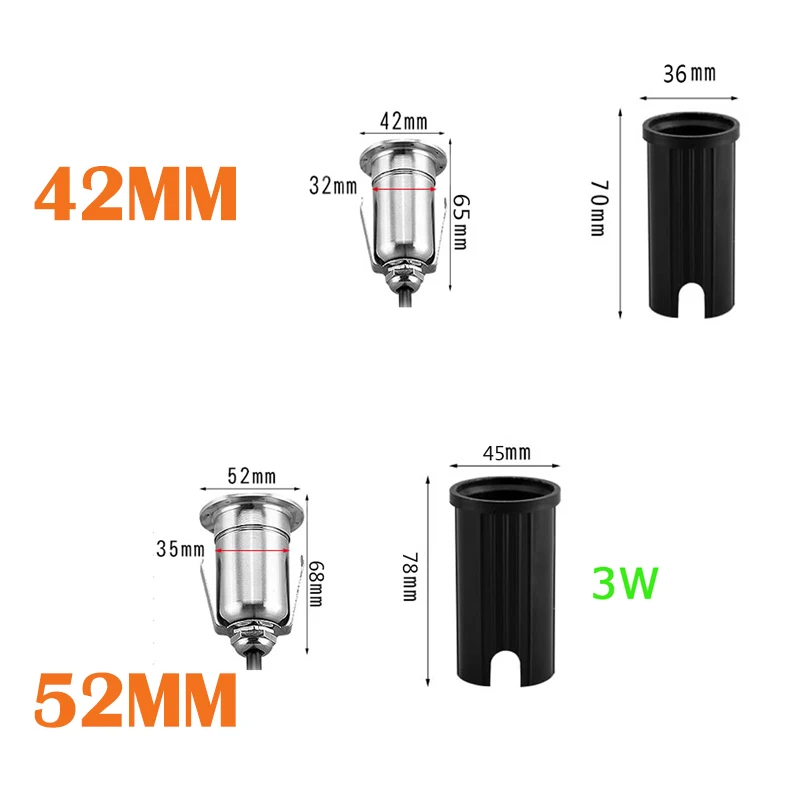 Spot lumineux LED encastrable dans le sol, imperméable conforme à la norme IP68, éclairage d\'extérieur, luminaire de paysage, idéal pour un jardin,