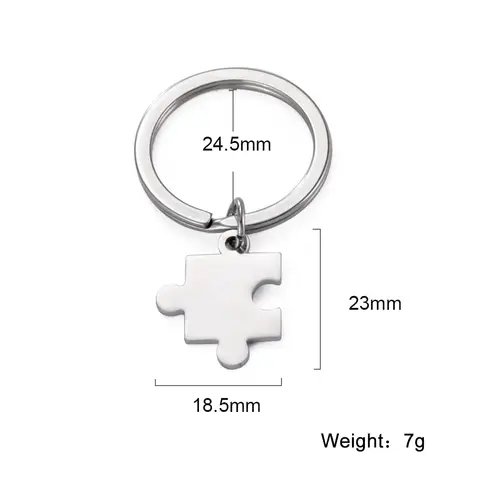 My Shape Pussel Nyckelring för Män Kvinnor Älskare Rostfritt Stål Nyckelring Ringhållare Modesmycken Gåva Make Fru 6 best sales pussel nyckelring - №1