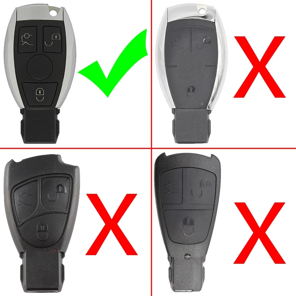 3 Buttons Car Keyless Smart Remote Key Fob 315Mhz/433Mhz BGA NEC Chip for Mercedes Benz A E S G CLK SLK ML Class Intelligent Key