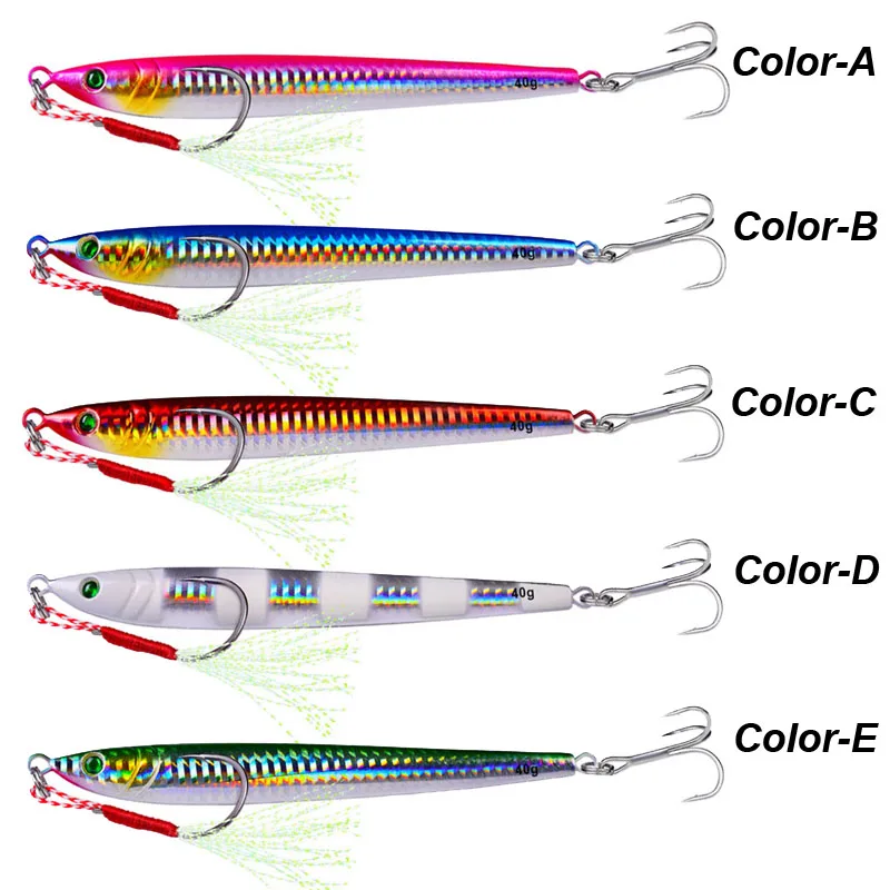 YUCONG 1PCS Metal Jigs Bait 10-21-28-40-60g Trolling Fishing Lure Bass Jigging Hard Wobbler Shore Casting Swimbait Pesca Isca