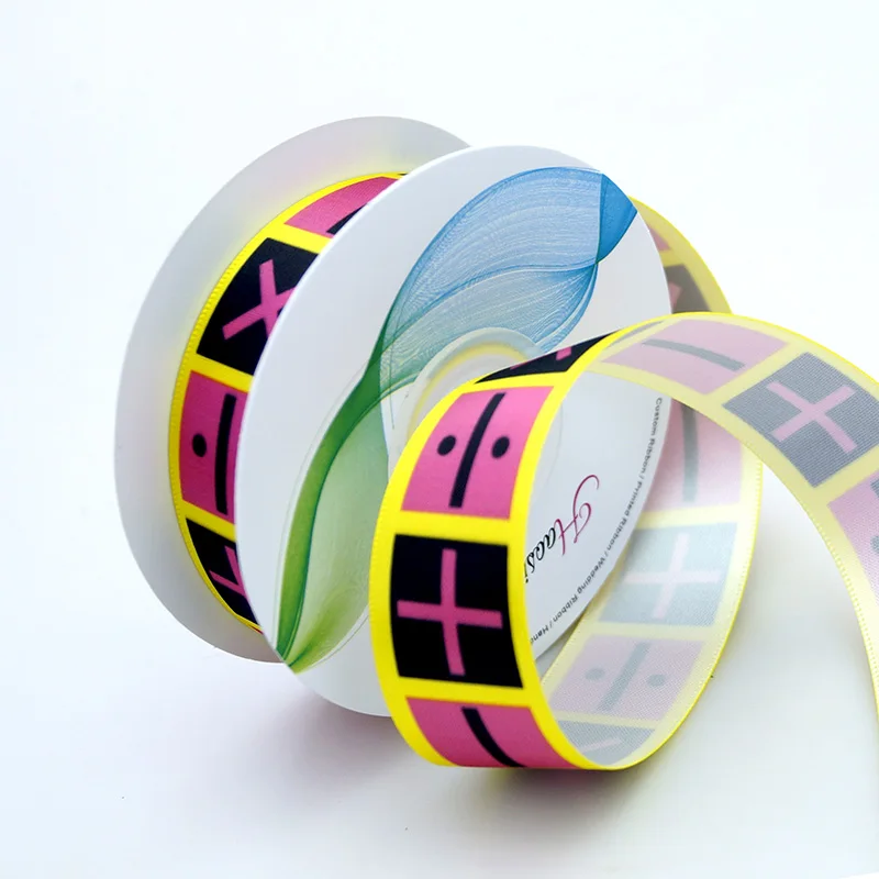 HAOSIHUI Maßgefertigtes Bastelband 10/50 Yards Ripsband/Satinband mit Motiven – Detail 9
