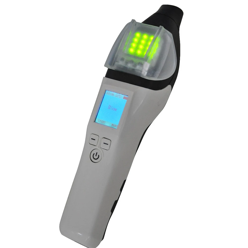 Hanwei AT7000เครื่องทดสอบแอลกอฮอล์แบบพกพาตอบสนองได้อย่างรวดเร็วBreathalyzerสำหรับตำรวจแอลกอฮอล์การทดสอบLCDแบบดิจิตอล