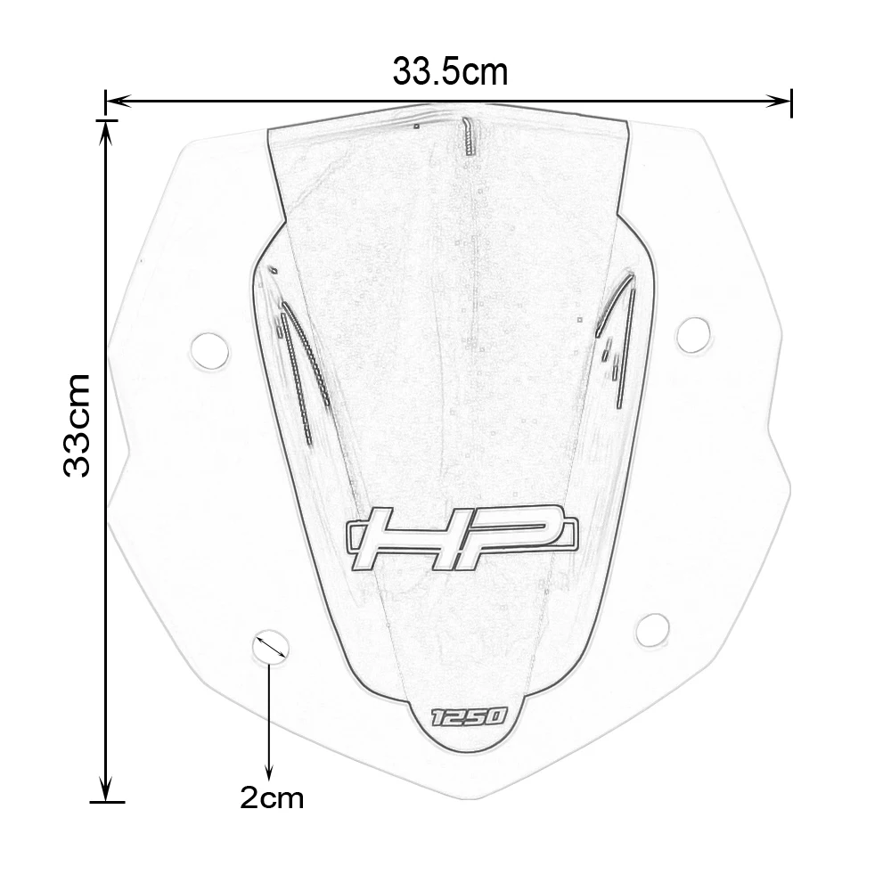 18-20 Front Windshield FOR BMW R1250GS HP R 1250 GS Adventure R 1250 GS Motorcycle Accessories Windscreen Airflow Wind Deflector