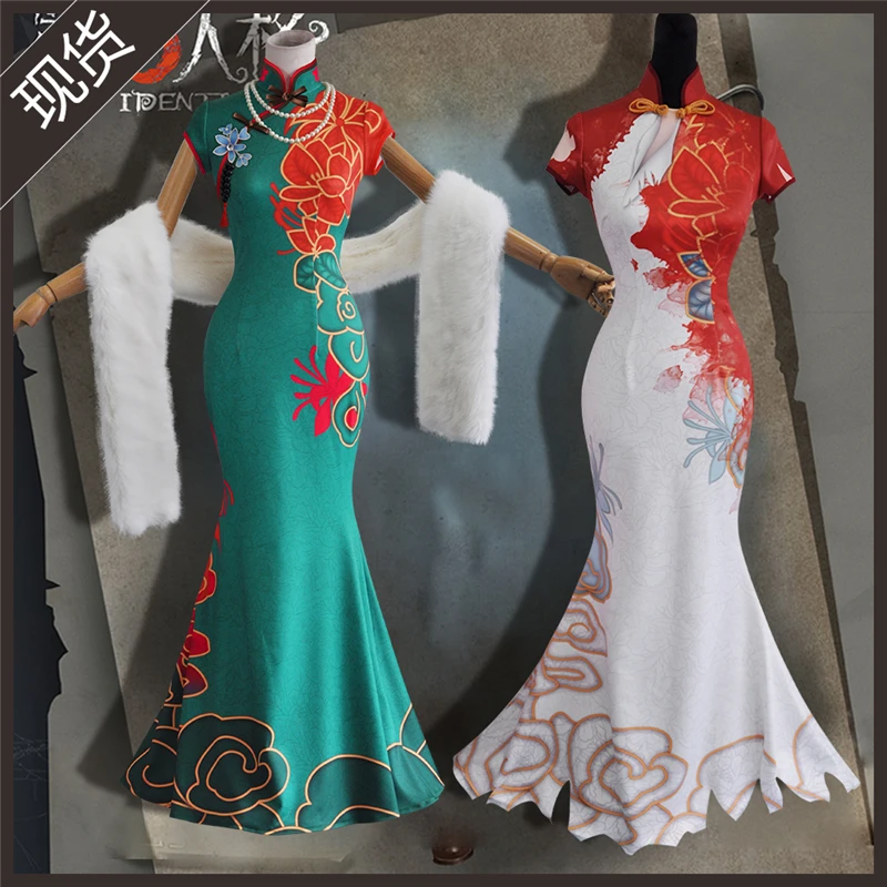 

Identity V Crimson Michiko Cosplay New Skin Thirteen Niang Elegant Sexy Cheongsam Dress Cosplay Costume H