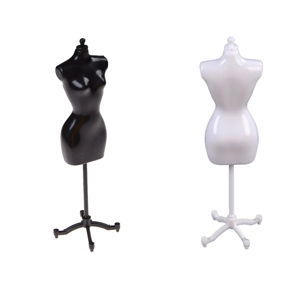 1X Baby's Girls Fantasy Doll Display Gown Dress Form Clothes Mannequin Model Stand Rack Holder Black White