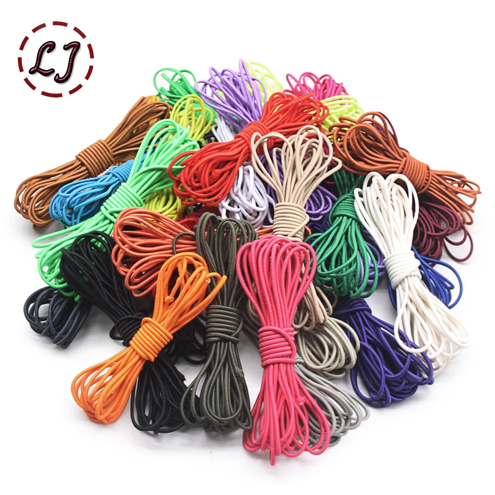 2.5mm Elastic Rope Elastic Band Shock Cord Bungee Rubber Band Stretch Thread for Garment Accessory Craft Handmade DIY