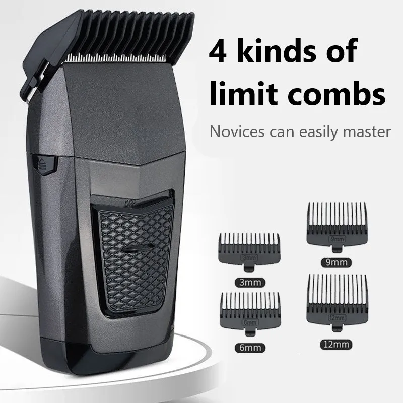 Перезаряжаемая Беспроводная Бритва для мужчин, двойное лезвие, возвратно-поступательная Бритва для бороды, многофункциональный мощный триммер для ухода за лицом