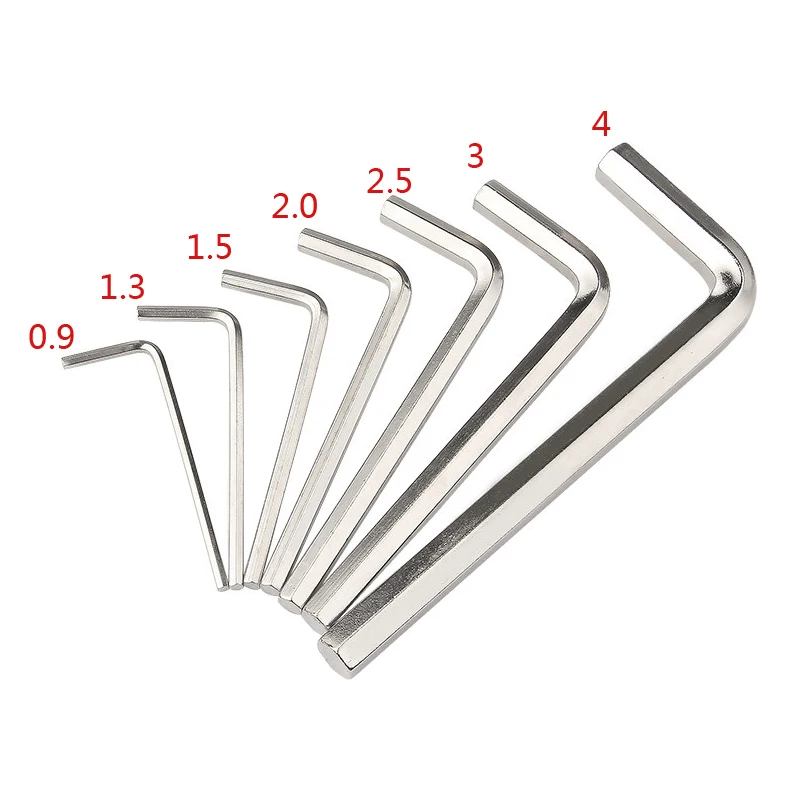 7 stücke/set 0,9 mm-4mm Mini Hexagon Hex Allen Key Set Wrench Schraubendreher Tool Kit Micro Hex Wrench