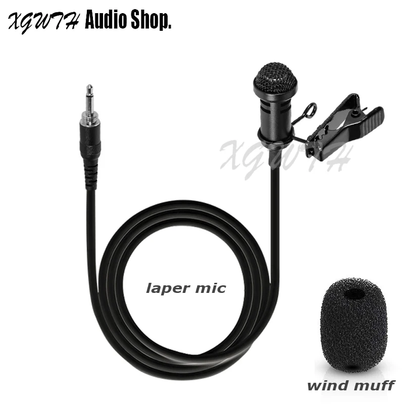 Tie Lapel Condenser Audio Microphone with Mic Clip For FM Karaoke Wireless Bodypack Transmitter 3.5mm Male Screw Thread Plug