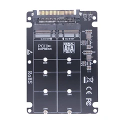 SSD Adapter M.2 SSD to U.2 Adapter M2 SATA NVMe Key B/M NGFF SSD to PCI-e U2 SFF-8639 Conversion Adapter PCIe M2 for PC Computer