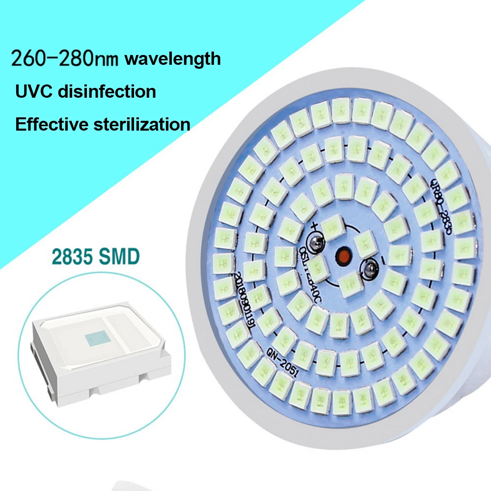 UV Sterilizer E27 E14 B22 LED Ultraviolet Light Bulb 110V 220V GU10 UV Desinfection Lamp MR16 E12 UVC Germicidal Light Antivirus