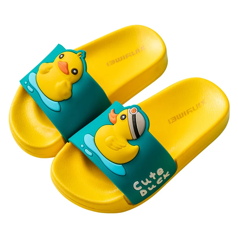 2024 New Cute Kids Slippers Duck Slippers Children Baby Home Slippers Waterproof Breathable Non-slip Boys Girls Home Shoes