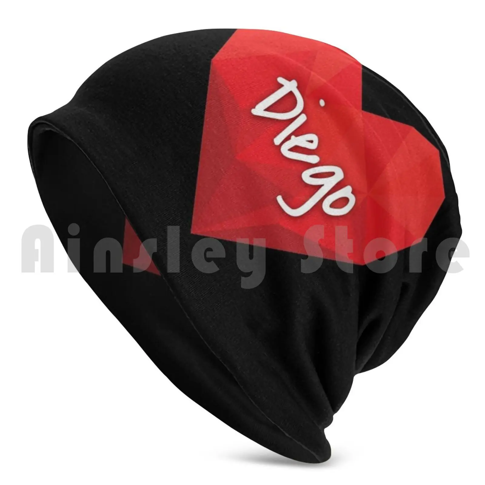 Diego In My Love Heart Forever Beanies Knit Hat Hip Hop Diego In My Heart Forever Love Love Diego Diego I