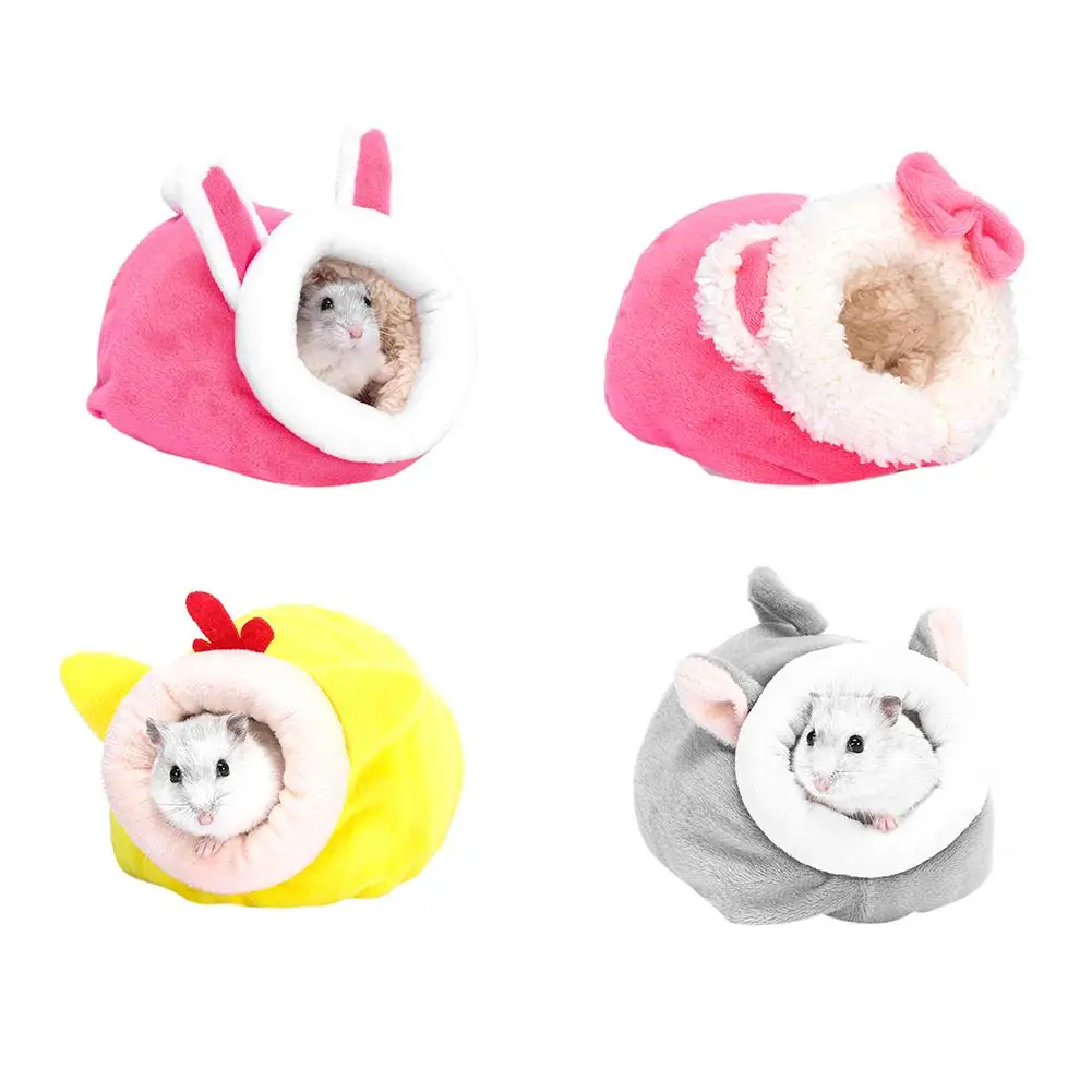 Mini Small Pet Nest Cute Comfortable Plush Soft Hedgehog Hamster House Bed Cage Small Warm Cotton Sleeping Bed for Hamster