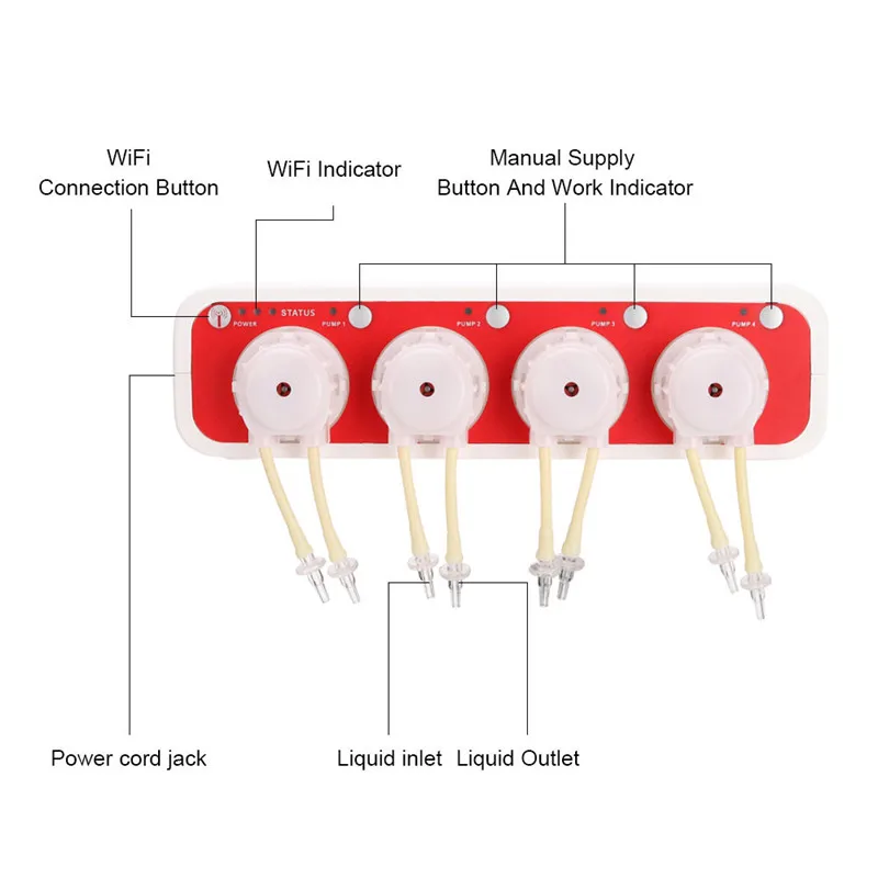 New JEBAO WIFI Titration Pump Coral Tank Automatic Dosing Peristaltic  Pump for Aquarium Marine Reef