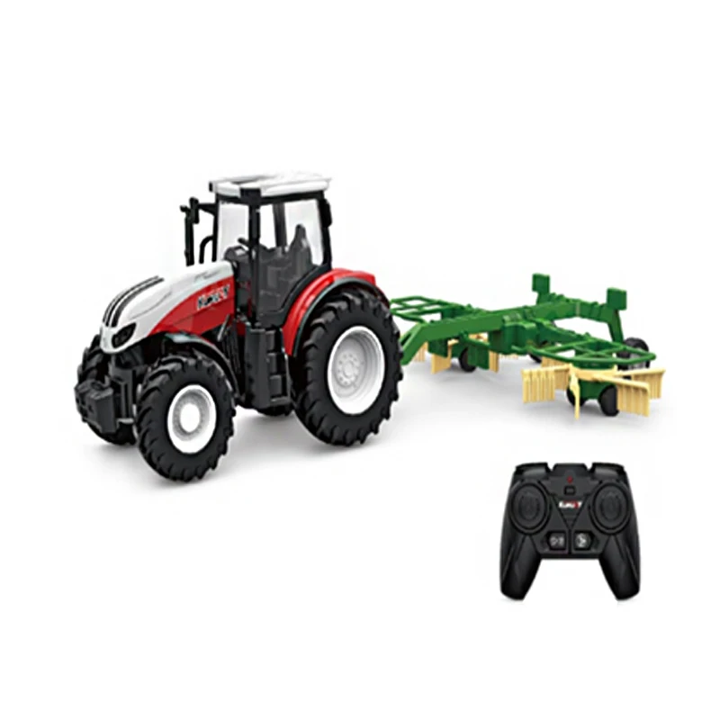 1/24 Mini RC tractor trailer 6CH 2.4G Radio Remote control tractor Scale Simulated Farmer Car Model Farm Toys for boy Children