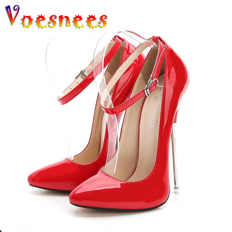 Voesnees 2021 16Cm Heels Women Sexy Pumps Shoes Super High Heels Point Toe Pumps Shoes Popular Super High Heels Pumps Women