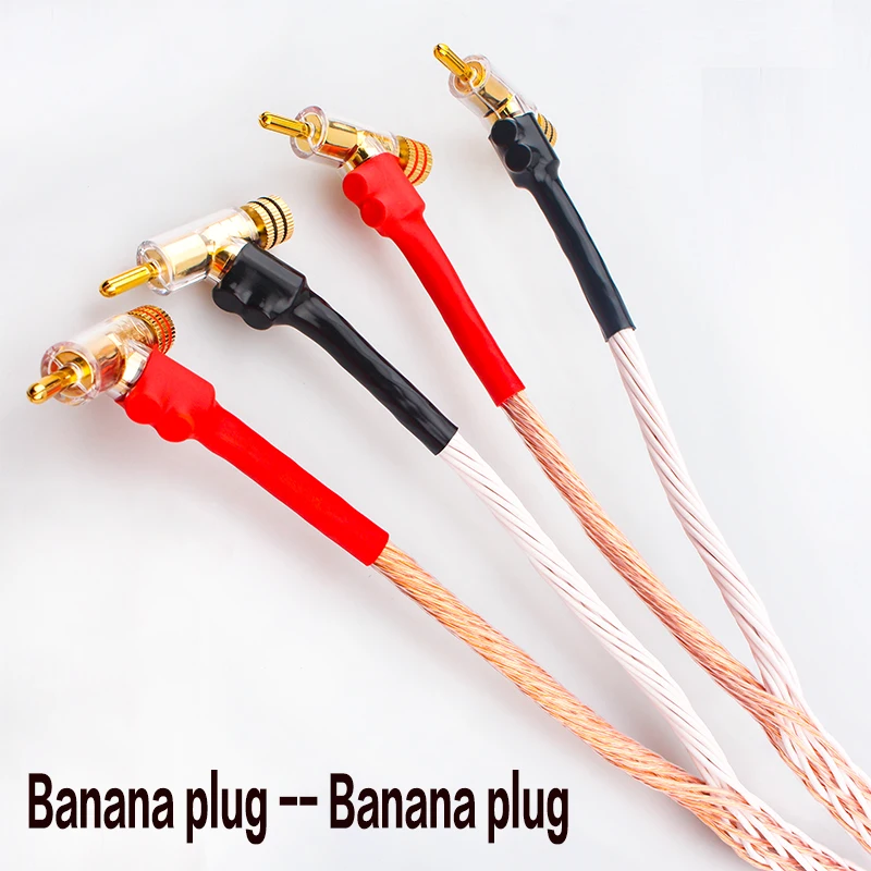 Para pamiątkowych edycji 12TC OCC 24 kabel głośnikowy audio HIFI typu pistoletowego pozłacany kabel wzmacniacza mocy z wtyczką bananową