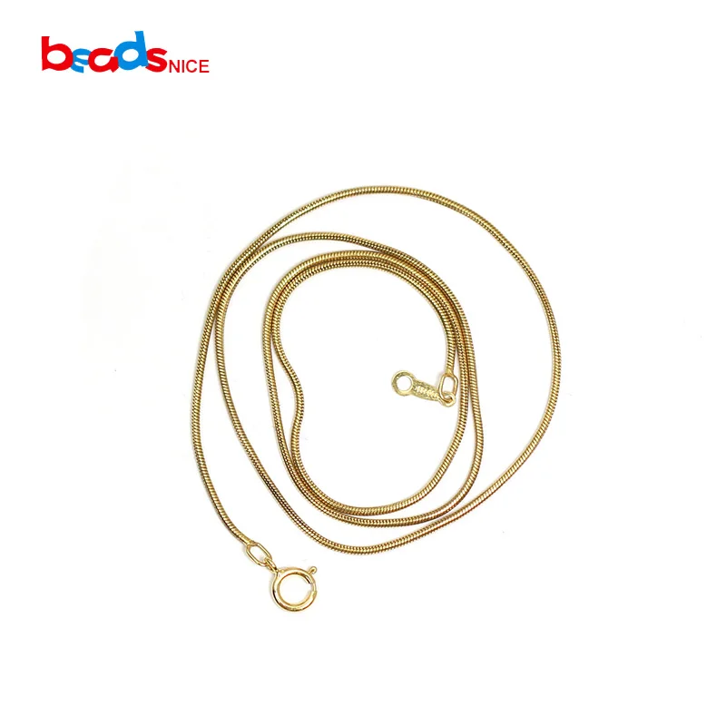 

Beadsnice ID40130smt2 Snake Chain Necklace With Lobster Claw Clasp Necklaces Gold Filled Jewelry Supplies