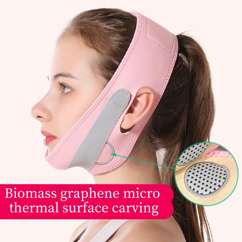 Face Slimming Strap Bandage Graphene V Face Lift Up Shaper Anti Wrinkle Reduce Double Chin Belt