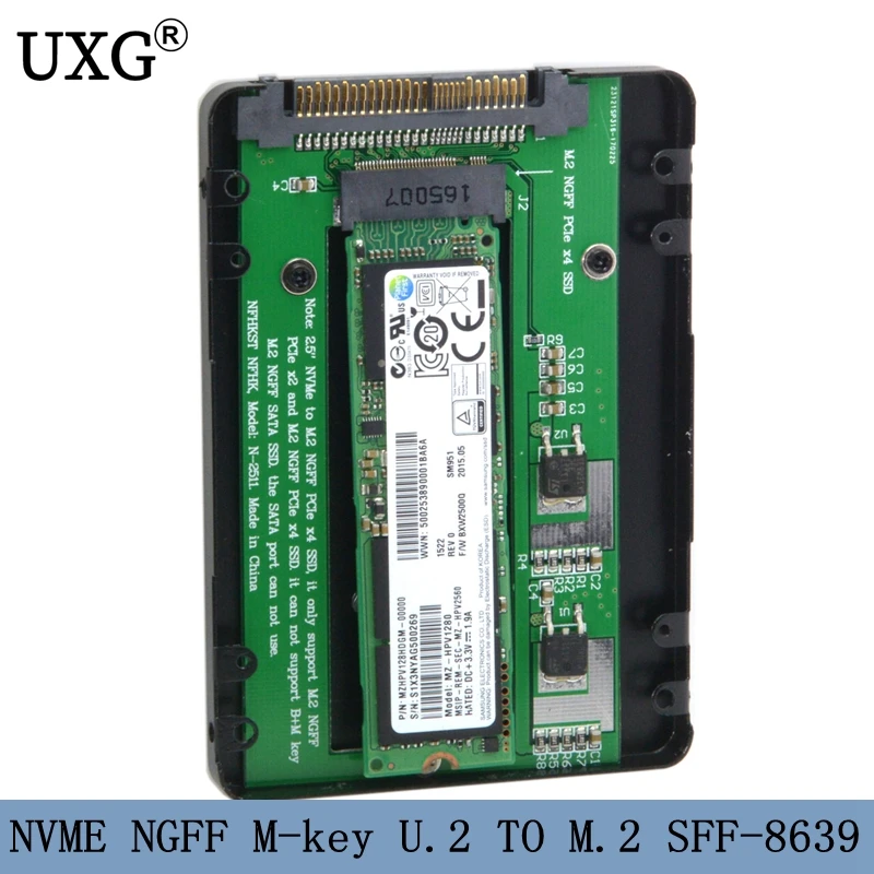 

SFF-8639 NVME U.2 To NGFF M.2 M-key PCIe SSD Case Enclosure For Mainboard Replace Intel SSD 750 P3600 P3700