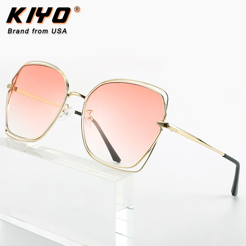 KIYO Brand 2020 New Women Men Square Sunglasses Metal Classic Sun Glasses High Quality UV400 Driving Eyewear 8979